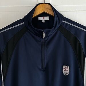 Maser Austria Mens Size 56 Euro/XL US Long Sleeve 1/4 Zip Performance Jacket